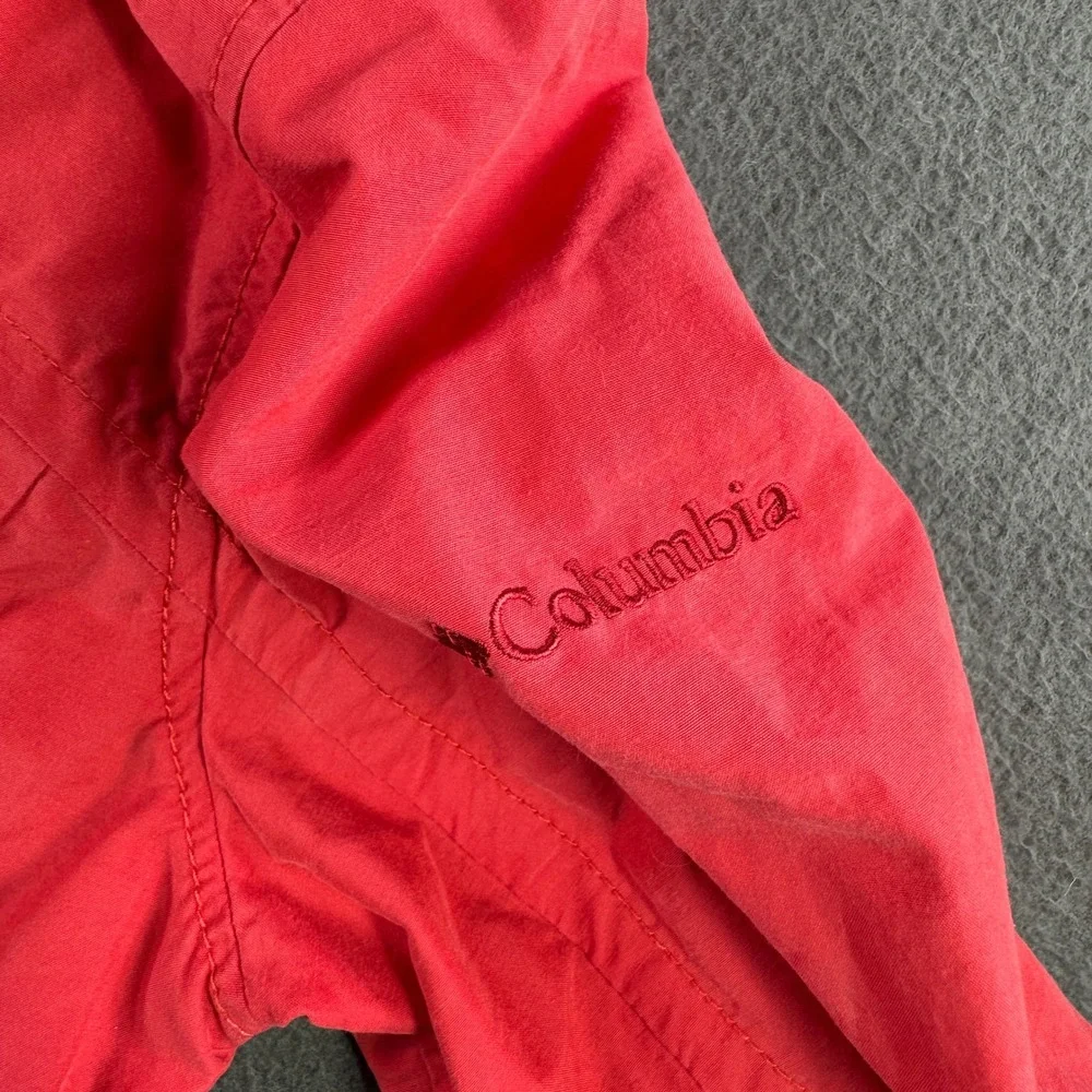 Columbia Jacket Men S Hooded Coral Full Zip Cotton Blend Hiking Outdoors‎